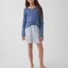 Pantalones cortos tipo bóxer de pijama de popelín reciclado para niños