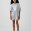 Pantalones cortos tipo bóxer de pijama de popelín reciclado para niños