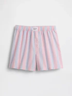 Pantalones cortos tipo bóxer de pijama de popelín reciclado para niños