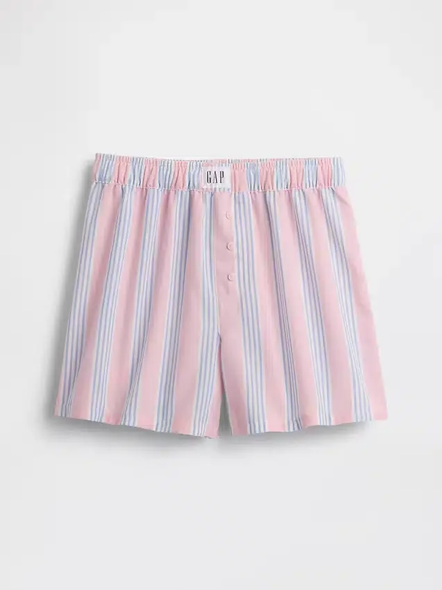 Pantalones cortos tipo bóxer de pijama de popelín reciclado para niños