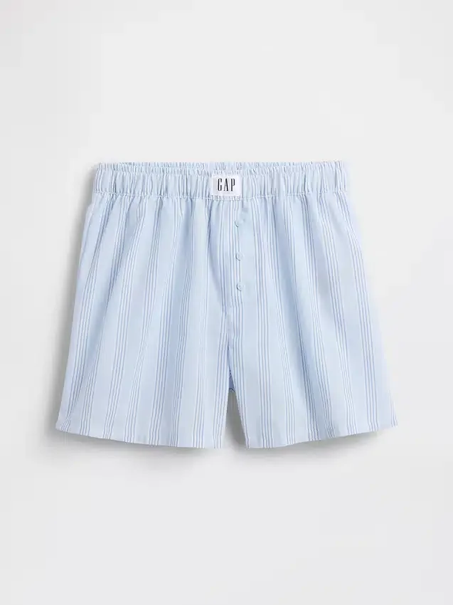 Pantalones cortos tipo bóxer de pijama de popelín reciclado para niños