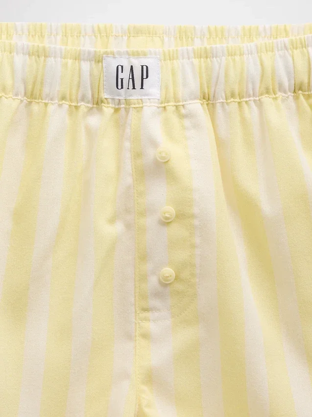 Pantalones cortos tipo bóxer de pijama de popelín reciclado para niños