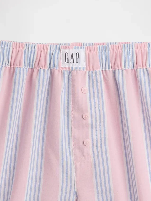 Pantalones cortos tipo bóxer de pijama de popelín reciclado para niños
