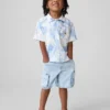 Pantalones cortos tipo cargo de denim ultrasuave para bebés y niños