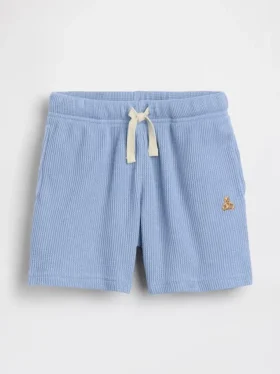 Pantalones cortos tipo waffle sin tirantes para bebés y niños pequeños
