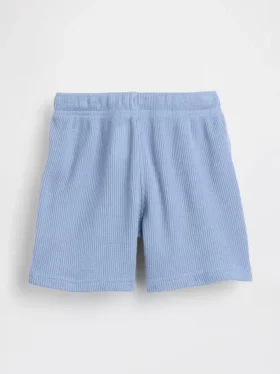 Pantalones cortos tipo waffle sin tirantes para bebés y niños pequeños