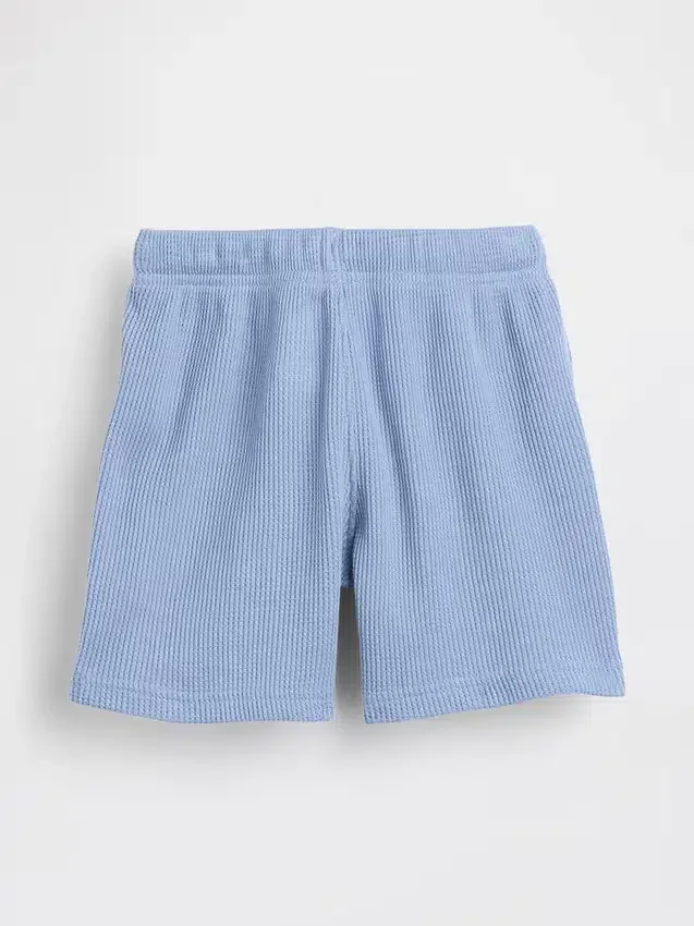 Pantalones cortos tipo waffle sin tirantes para bebés y niños pequeños