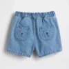 Pantalones cortos vaqueros con bolsillos y osito Brannan para bebé