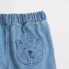 Pantalones cortos vaqueros con bolsillos y osito Brannan para bebé