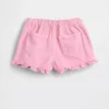 Pantalones cortos vaqueros con volantes y abertura frontal para bebés y niños pequeños