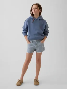 Pantalones cortos vaqueros de cintura baja con rayas para niños