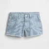 Pantalones cortos vaqueros de cintura baja con rayas para niños