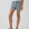 Pantalones cortos vaqueros de cintura baja con rayas para niños
