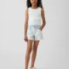 Pantalones cortos vaqueros de cintura baja para niños con bordado de limones
