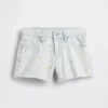 Pantalones cortos vaqueros de cintura baja para niños con bordado de limones