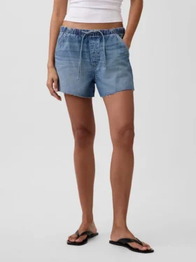 Pantalones cortos vaqueros de corte holgado de 3,5”