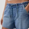 Pantalones cortos vaqueros de corte holgado de 3,5”