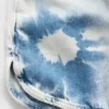 Pantalones cortos vaqueros de talle alto con estampado tie-dye para niños