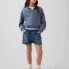 Pantalones cortos vaqueros de talle alto «Easy Dolphin» para niños