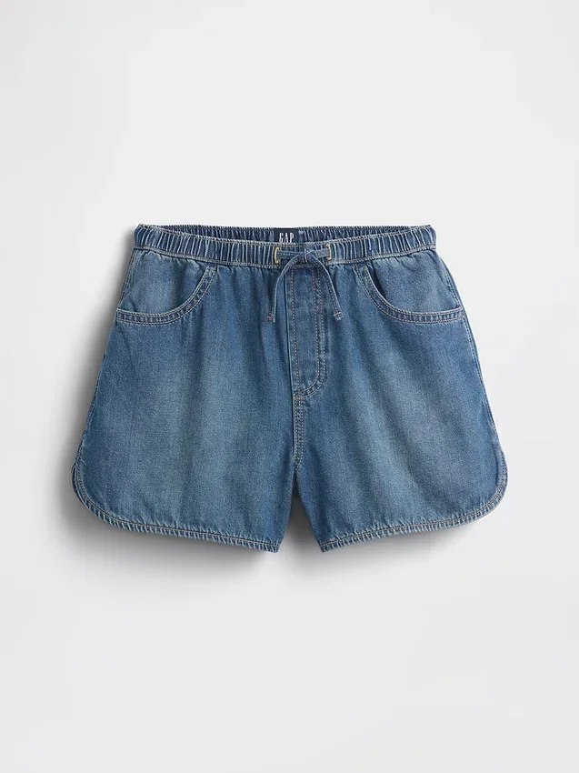Pantalones cortos vaqueros de talle alto «Easy Dolphin» para niños