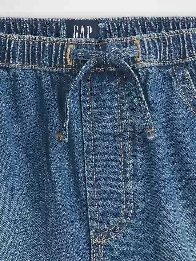 Pantalones cortos vaqueros de talle alto «Easy Dolphin» para niños