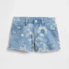 Pantalones cortos vaqueros de talle bajo con estampado floral para niños