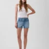 Pantalones cortos vaqueros de talle bajo de 3"