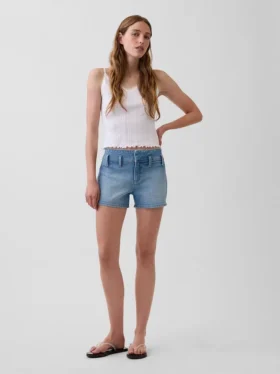 Pantalones cortos vaqueros de talle bajo de 3"