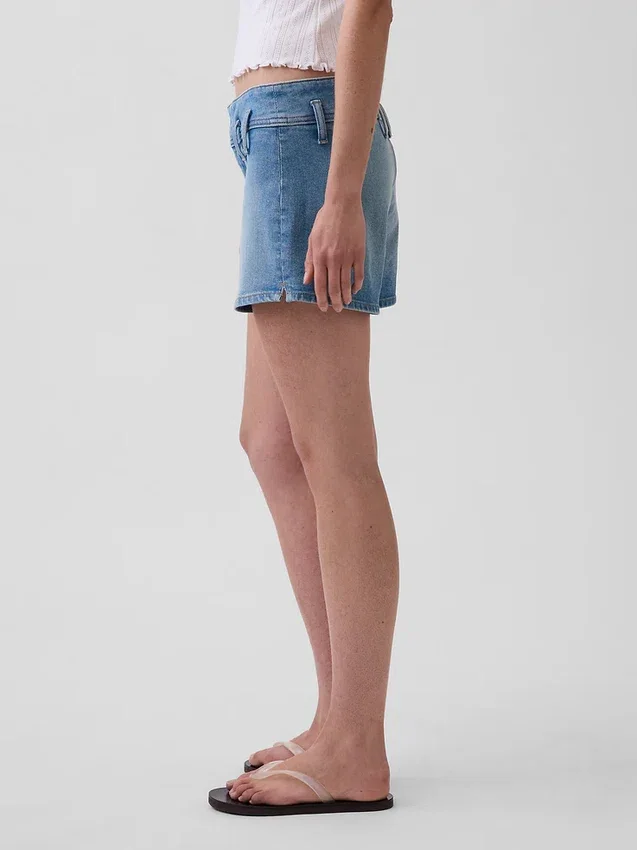 Pantalones cortos vaqueros de talle bajo de 3"