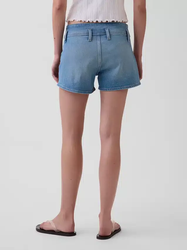 Pantalones cortos vaqueros de talle bajo de 3"