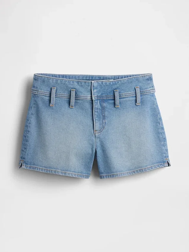 Pantalones cortos vaqueros de talle bajo de 3"