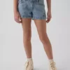 Pantalones cortos vaqueros de talle bajo para niños