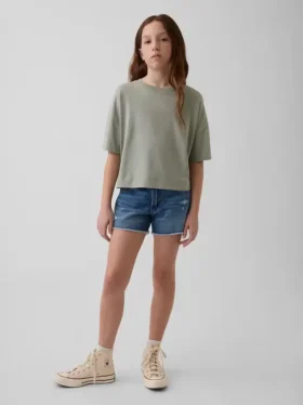 Pantalones cortos vaqueros de talle bajo «Ultrasoft Stride» para niños