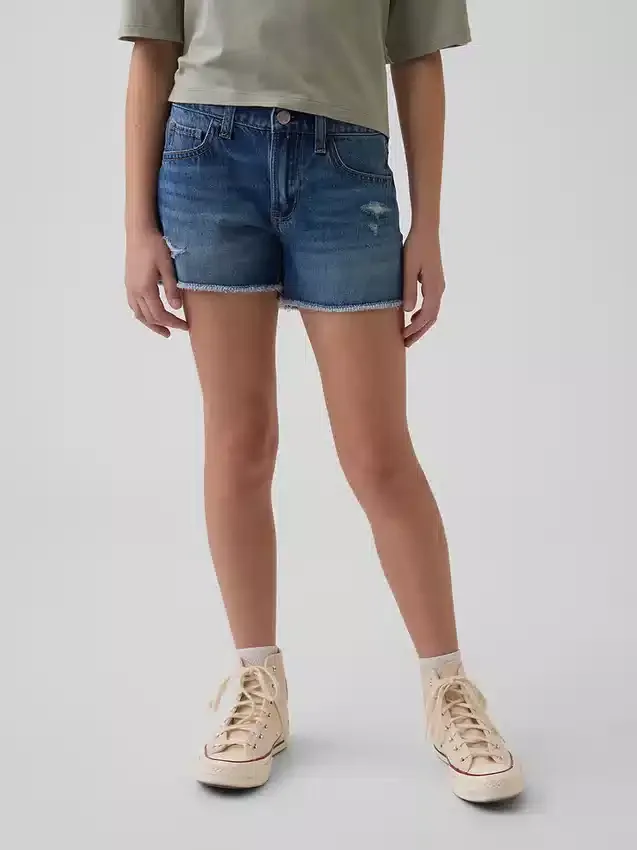 Pantalones cortos vaqueros de talle bajo «Ultrasoft Stride» para niños