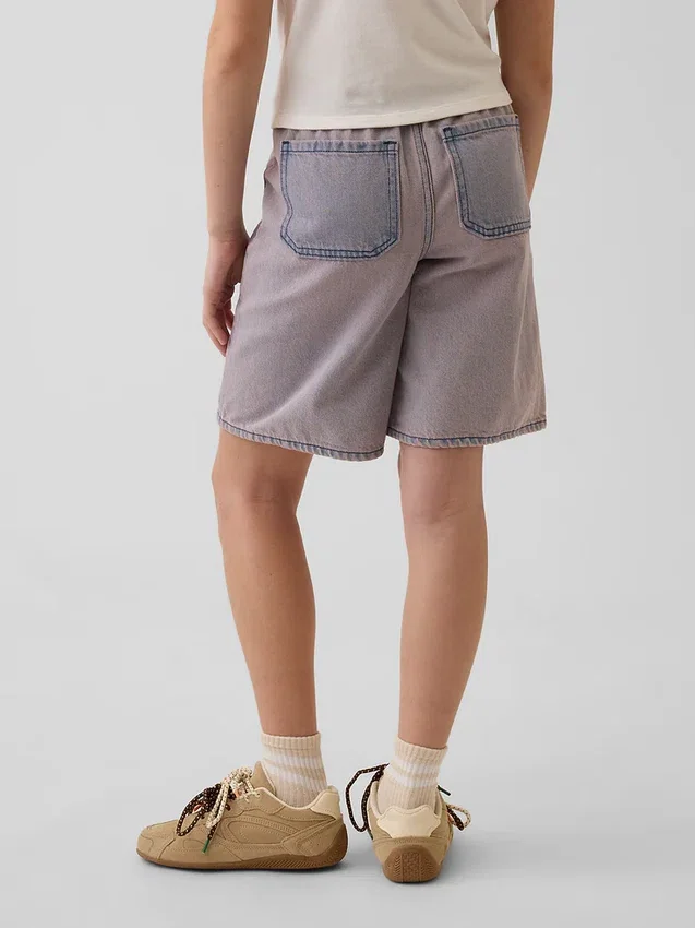 Pantalones cortos vaqueros de talle bajo y corte largo para niños