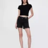 Pantalones cortos vaqueros de talle medio «Girlfriend» de 5"