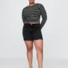 Pantalones cortos vaqueros de talle medio «Girlfriend» de 5"