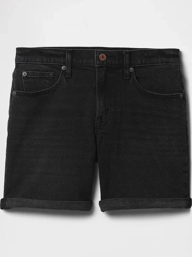 Pantalones cortos vaqueros de talle medio «Girlfriend» de 5"