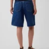 Pantalones cortos vaqueros de talle medio y corte largo