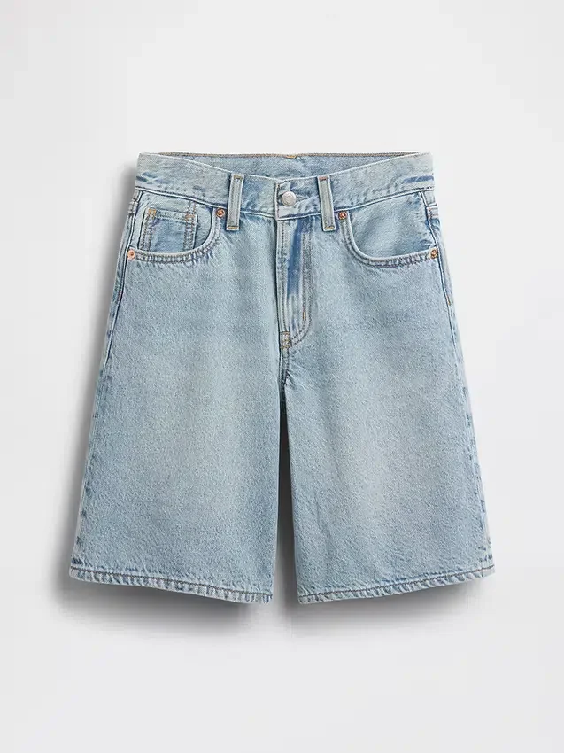 Pantalones cortos vaqueros de talle medio y corte largo para niños