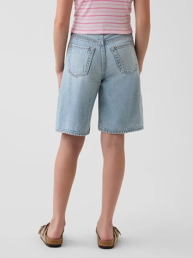 Pantalones cortos vaqueros de talle medio y corte largo para niños