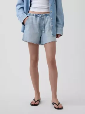 Pantalones cortos vaqueros «Easy Denim» ultrasuaves de 3,5” con talle bajo