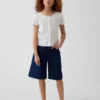 Pantalones cortos vaqueros largos de talle bajo para niño