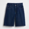 Pantalones cortos vaqueros largos de talle bajo para niño