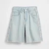 Pantalones cortos vaqueros largos de talle bajo para niño
