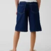 Pantalones cortos vaqueros largos de talle bajo para niño