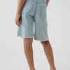 Pantalones cortos vaqueros largos de talle bajo para niño