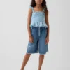 Pantalones cortos vaqueros largos de talle bajo ultrasuaves para niños