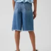 Pantalones cortos vaqueros largos de talle bajo ultrasuaves para niños