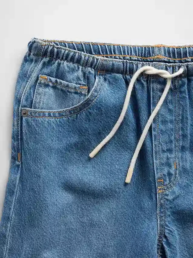 Pantalones cortos vaqueros largos de talle bajo ultrasuaves para niños